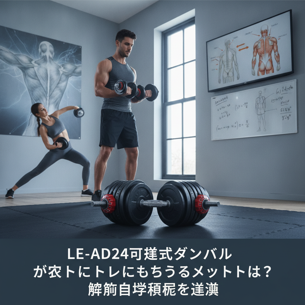 【実機検証】LEADING EDGE可変式ダンベルLE-AD24の実力！フレックスベルや他社製との違いを徹底比較